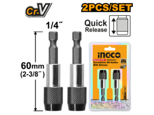 Set X 2 Adaptadores 1/4 P Atornillador Cr-V + Alum