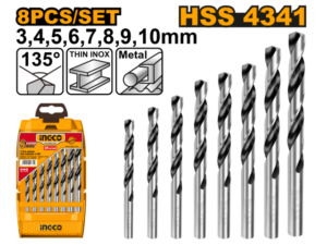 Set 8 Mechas P/Metal Hss 3Mm A 10Mm
