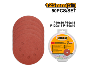 Set X50 Lijas 5" 125Mm Para Rotorbital Grano 40 80 120 180