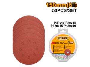 Set X50 Lijas 6" 150Mm Para Rotorbital Grano 40 80 120 180