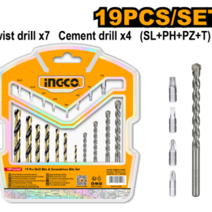 Set X 19 Pcs Mechas Y Puntas Ingco Aksdb1901
