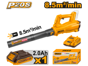 Sopladora 20V P20S 8.5 M3/Min Con Bat Con Cargador Ingco Cabli203235