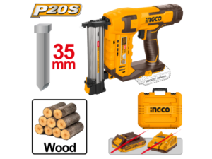 Clavadora 20V P20S 35Mm Madera Sin Bateria  Sin Carg + Valija Ingco Cbnli3505