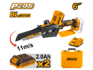 Mini Motosierra A Bateria 20V P20S 6" C 2 X Bat Carg Y Valija Brushlees