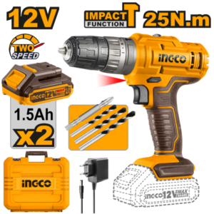 Atornillador 12 V C Percutor 25Nm 1.5Ah X 2 Bat Y Valija