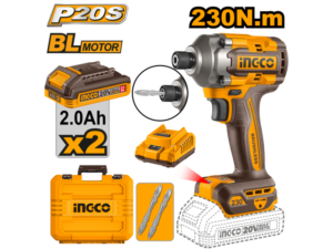 Atornillador De Impacto A Batería 20V P20S 230Nm C/2Baterias, Cargador, 2 Puntas Y Valija