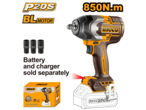 Llave De Impacto 850Nm 20V P20S C 2Bat+Carg+Valija