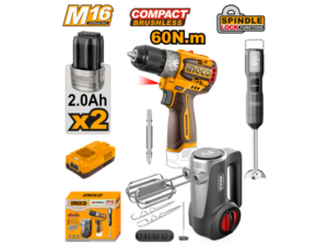 Combo Atornillador A Bateria 16V  M16+ Mixer + Batidora + 2 Baterias