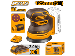 Lijadora Roto Orbital A Bateria P20S 20V Con 5 Lijas + Bateria Y Cargador