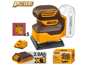 LIJADORA ORBITAL 20V P20S C BAT Y CARG INGCO CSHSLI20141