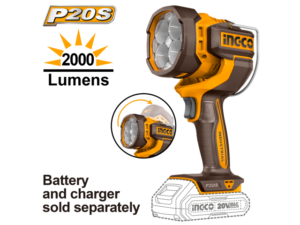 Linterna A Bateria 2000 Lumens 20V P20S S/Bat