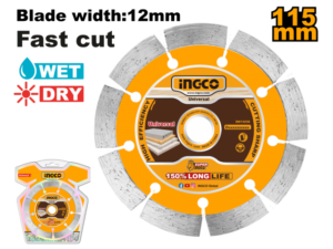 Disco Diamantado 115Mm 4 1/2 Ceramica Corte Rápido En Seco Y Húmedo