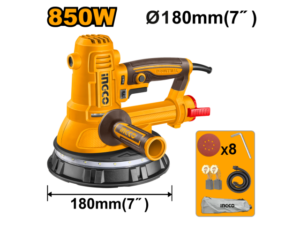 Lijadora De Yeso 850W 180Mm 7" C/Accesorios Ingco Dws10508