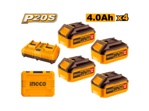Set X 4 Baterias 4 Amp 20V + Cargador + Valija
