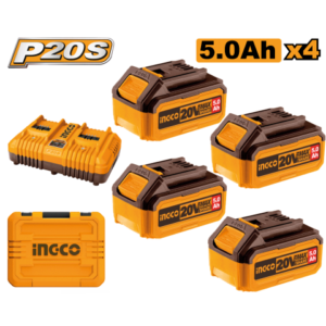 Set X 4 Baterias 5Ah + Cargador Doble + Valija