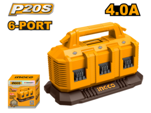 Cargador 20V Para 6 Baterias 4A
