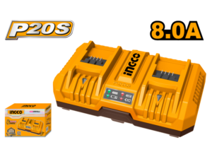 Cargador 20V Doble 8Ah Rapido