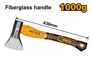 Hacha 1000Gr 390Mm Mango Fibra