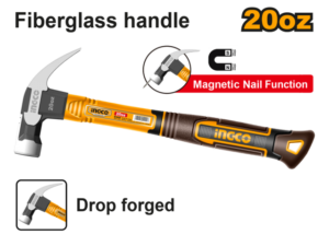 Martillo Uña 560G C/Mango De Fibra Ingco Hch81020