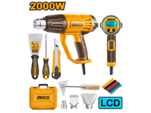 Pistola De Calor 2000W En Set C Valija Y Accesorios Lcd