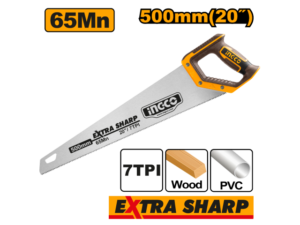 Serrucho 500Mm 20" Dientes Extra Ingco Hhas08500