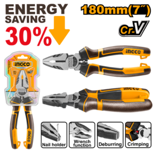 Pinza Combinada Universal Cr-V 180Mm 7"