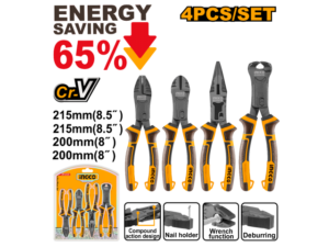 Set X 4 Pinzas Multiuso Energy Saving 65% Cr-V