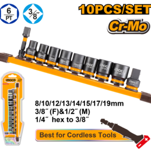 Set X 10 Dados De Impacto 3/8"