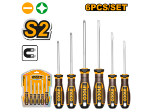 Set X 6 Destornilladores S2 Paleta/Phillips Imantado