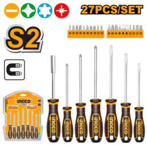 Set X 27 Destornilladores Mango Ergonomico + Puntas Imantadas S2