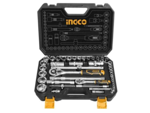Juego Dados Tubo Llave 44 Piezas Crique 1/2 Y 1/4 Metr. Y Pulg Ingco Hkts42441
