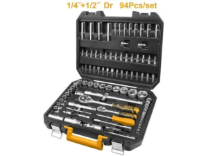 Juego De Dados De 94 Piezas De 1/4" Y 1/2"