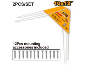 Set X2 Mensulas P/Estante 10” X 12” (25X30Cm) Blancas