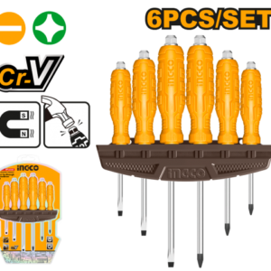 Set X 6 Destornilladores Crv Imantado Paleta/Phillips