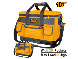 Bolso De Herramientas Con Base Reforzada 16" Con 25 Bolsillos - 20Kg