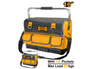 Bolso De Herramientas Con Base Reforzada 16" Con 20 Bolsillos - 20Kg