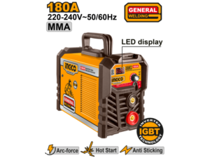 Soldadora Inverter 180Amp Mma Led Igbt Ingco Ing-Mma18028