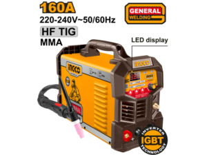 Soldadora Inverter Tig/Mma 160A 220-240V Lcd Igbt Con Accesorios Ingco Ing-Tig16058