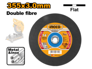 Disco Abrasivo Corte Metal E Inox. 355Mm X 3.0Mm X 25.4Mm Ingco Mcd303558
