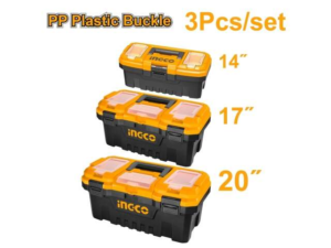 Kit X 3 Cajas Herramientas 14" 17" 20" Broche Plastico