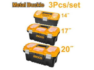 Kit X 3 Cajas Herramientas 14" 17" 20" Broche Metal