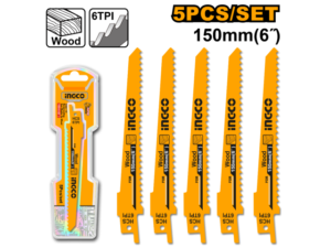Set 5Pcs Hojas Para Sierra Sable Para Corte Rapido En Madera