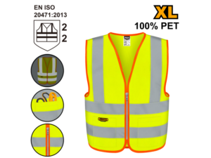 Chaleco Reflectivo Fluorecente Amarillo Talle Xl