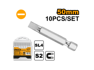 Set X 10 Punta Atornillador Chata Sl6.0X1.0 50Mm