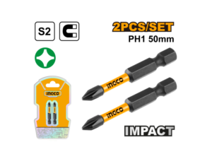 Set X 2 Puntas Impacto Imantadas 50Mm S2 Ph1 Ingco