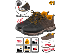Zapatos De Seguridad Sb Con Puntera Acero Talle 41 Ingco Ssh82Sb.41