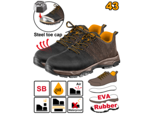 Zapatos De Seguridad Sb Con Puntera Acero Talle 43 Ingco Ssh82Sb.43