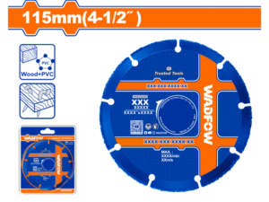 DISCO PARA MADERA 4 1/2" 115MM EJE 22,2 MM WADFOW WCCD1K45