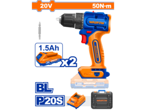 ATORNILLADOR 20V A BATERIA P20S 50NM BRUSHLESS CON 2X BAT  CARG Y VALIJA