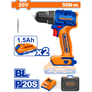 ATORNILLADOR 20V A BATERIA P20S 50NM BRUSHLESS CON 2X BAT  CARG Y VALIJA